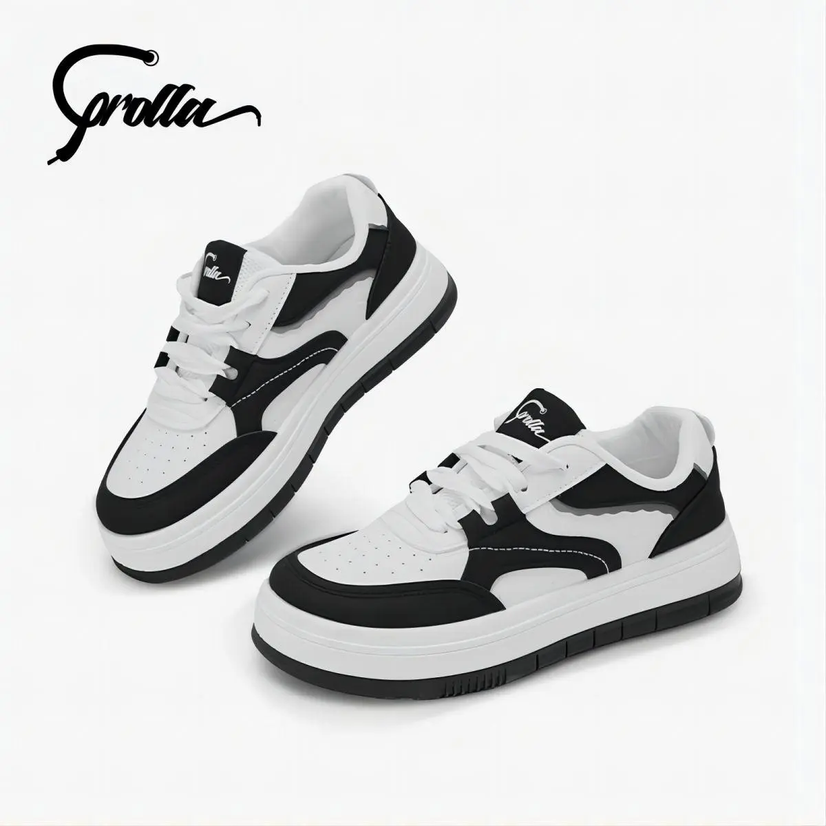 Corolla Giày Thể Thao Sneaker Nữ Phong Cách Hàn Dế Cao 3CM Quốc Den Trắng Giảm Chấn Thoáng Khí Kháng Khuẩn Dế Mềm Giày Thời Trang  giầy  thể  thao  siêu  nhẹ   y2k  style