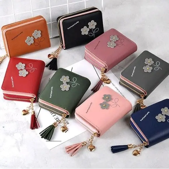 Dompet Mini Motif Bunga Matahari Lucky Mini Fasion Simpel Desain Mini Bunga Matahari Kartu Wanita 1