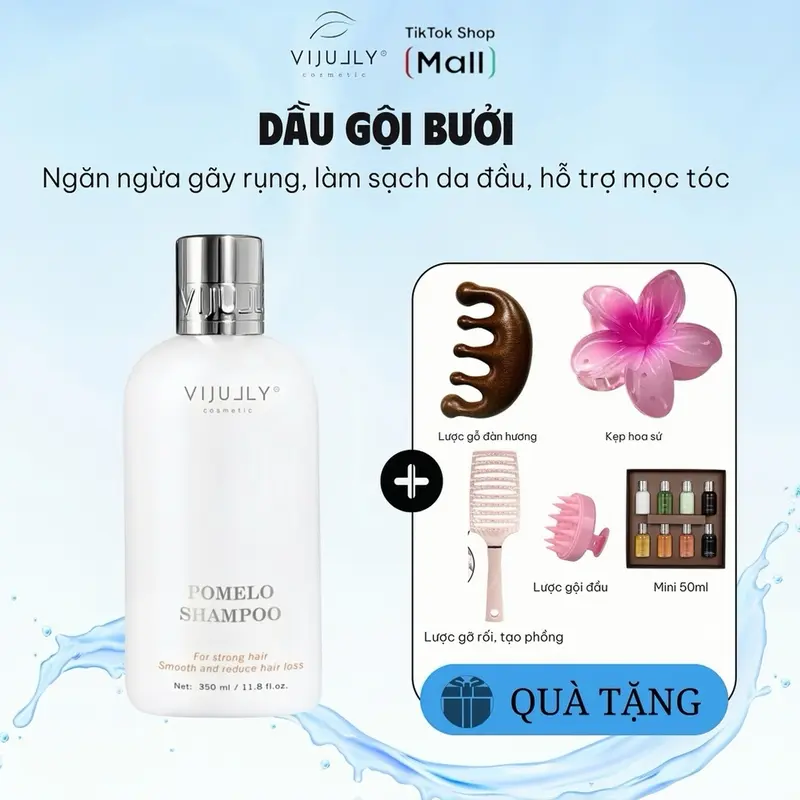 [ Phiên bản DƯỠNG ẨM] Dầu Gội Bưởi Vijully Hỗ trợ giảm rụng & hỗ trợ mọc tóc giam rung 0