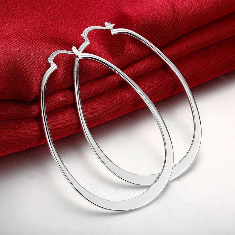Bông tai nhẫn đôi Màu bạc Sterling 925 dành cho phụ nữ, Nguyên bản, lát đá zirconia khối, đính hôn tinh tế, sinh nhật mới 1