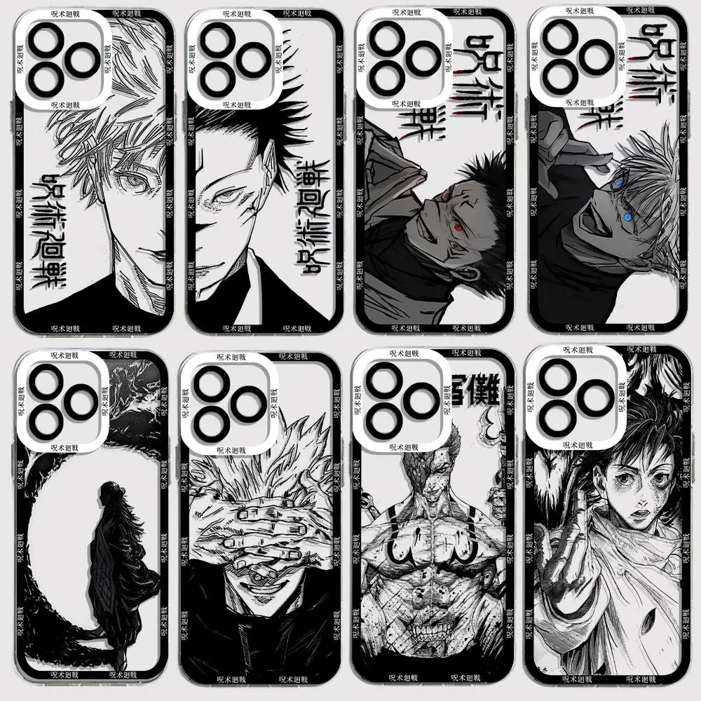 Ốp Điện Thoại Jujutsu Kaisen, Thiết Kế Cực Ngầu Tương Thích Với Xiaomi Redmi Note 13, 12, 12C, 11, 10, 10C, 13C, 10s, 9, 9s, 9A, 9T, 9C, 8 Pro Max, 4G Và 5G, Ốp Trong Suốt