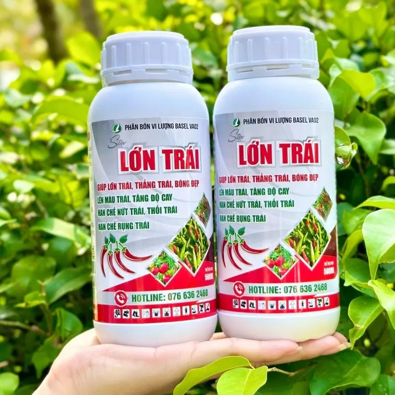 Phân bón lá Siêu Lớn Trái cho ớt, rau màu 500ml -  Giúp trái lớn nhanh, dưỡng trái đẹp màu và nặng kí 0