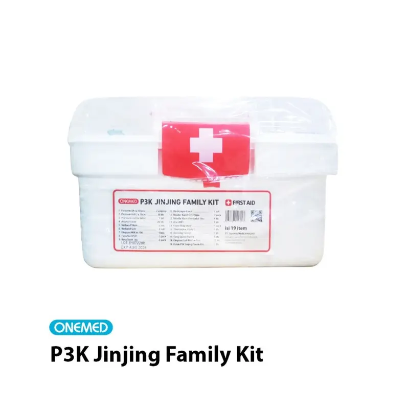 19 PCS Paket Lengkap Kotak P3K Plastik Jinjing FAMILY KIT Onemed Komplit Isi 1