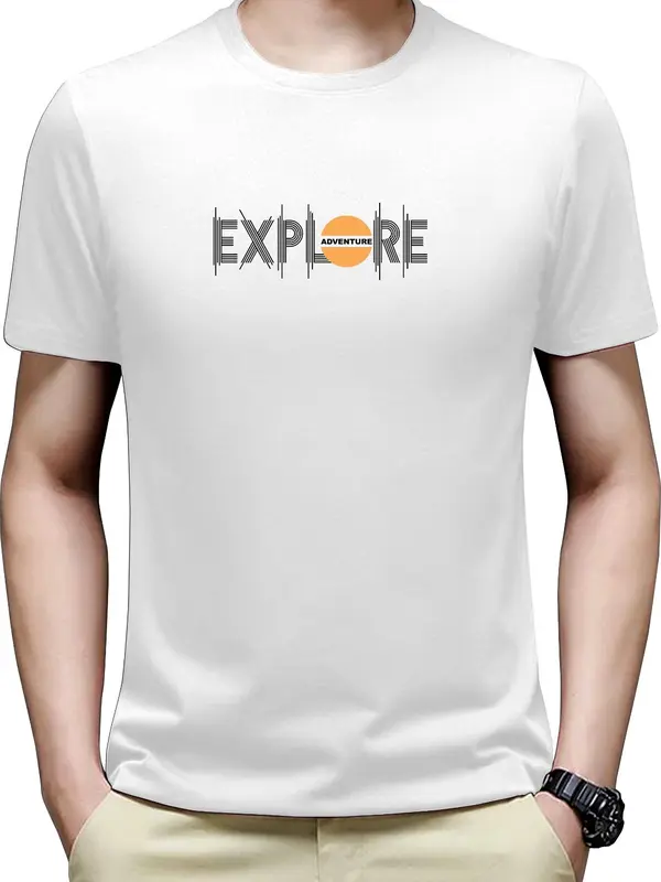 kaos pria lengan pendek | baju simpel motif | atasan cowok Lembut Nyaman Simple Tebal Tulisan Panjang Distro 1