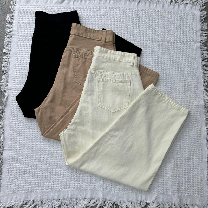 Quần Baggy Bigsize Nữ Lưng Cao Form Rộng Quần Baggy Dài 9 Tấc Chất Vải Kaki Dày Dặn Mềm Mại Cho Nữ Chuppy 50-95kg - Q513