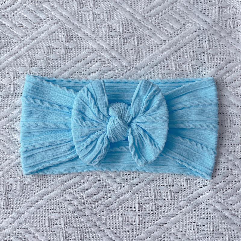 Product Introduction of Solid Color Soft Nylon Elastic Baby Headband Bows Knotted Newborn Baby Girl Headbands Hair Accessories Girls Haarband 29