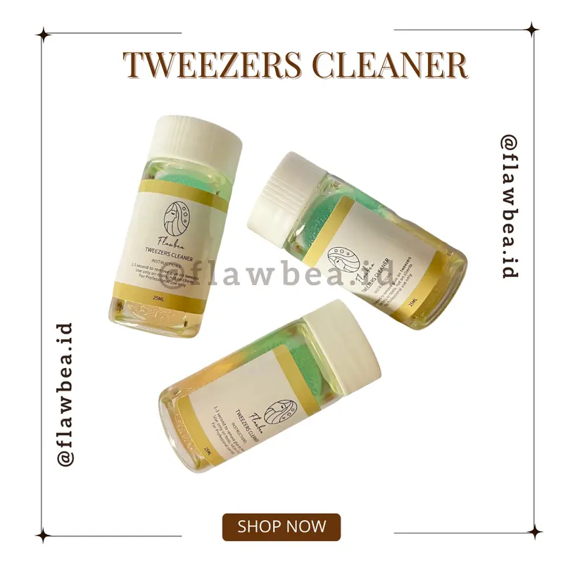 FLAWBEA.ID - Cairan Pembersih Pinset / Eyelash Tweezer Cleaner / Minyak Pembersih Sisa Lem Pinset Tanam Bulumata Eyelash Extension Busa / Pembersih Pinset 4
