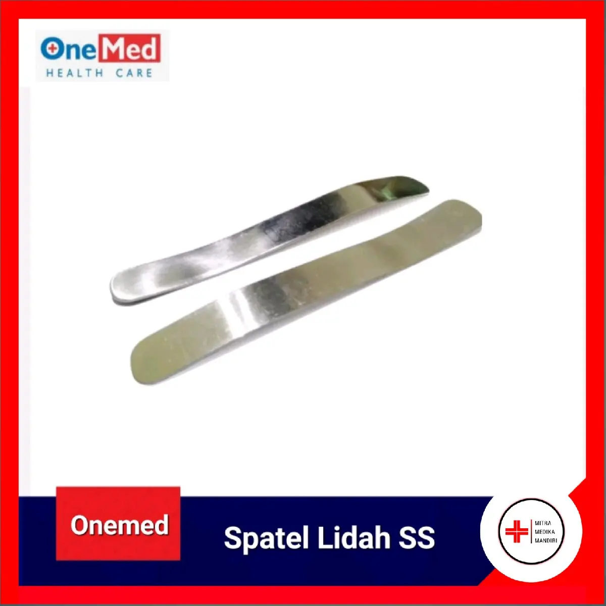 Onemed Spatel Stainless Steel Polos Tongue Spatula - Shop | Tokopedia