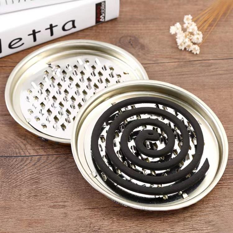 HỘP ĐỐT NHANG MUỖI inox Có Quai xách chống nóng an toàn khay đựng hương muỗi có nắp tiện lợi 7