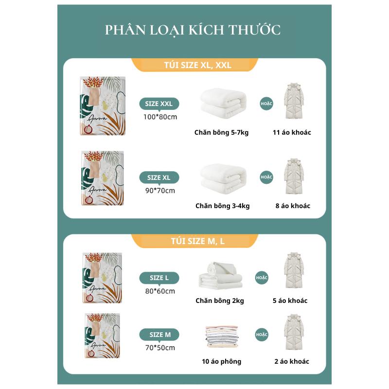 Túi hút chân không đựng bảo quản quần áo chăn màn cao cấp TD32 (phân loại bơm điện, bơm tay chưa bao gồm túi hút) 7
