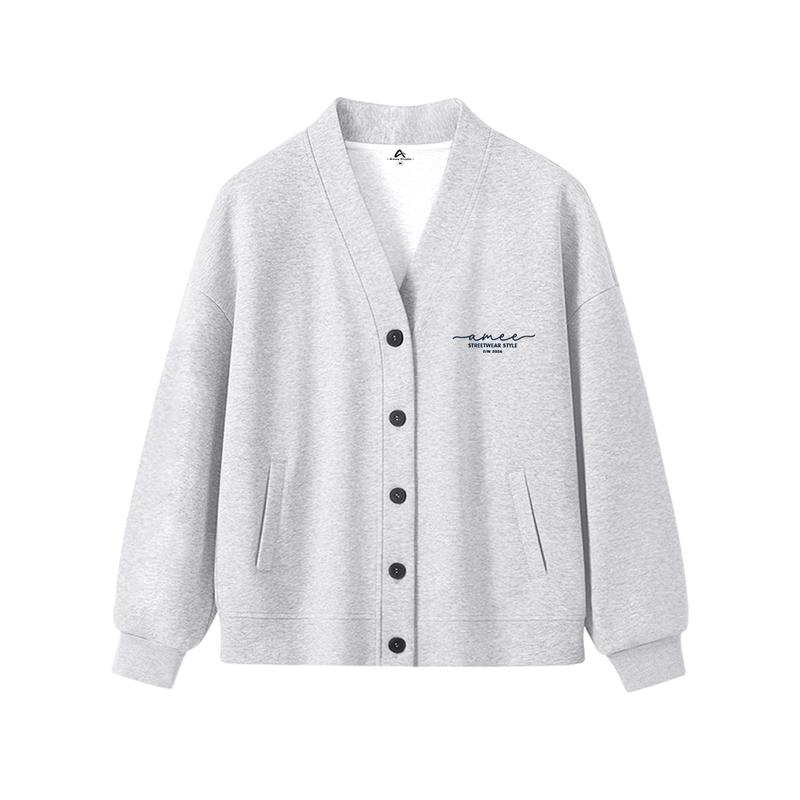 Áo Khoác Cardigan Form Rộng Chất Liệu Nỉ 2 Da Amee Studio Signature