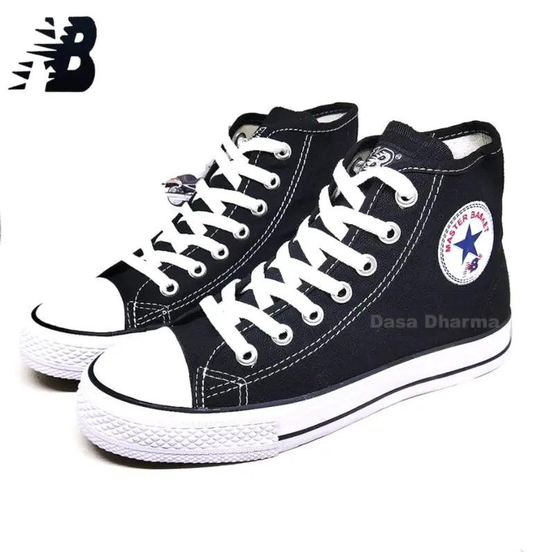 SEPATU SEKOLAH MB MASTER BASKET HITAM PUTIH TINGGI PENDEK ANAK SEKOLAH LAKI LAKI PEREMPUAN SD SMP SMA UK 31-42 1