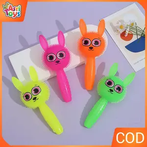 Mainan Bayi Rattle Stick Karet Silikon Lampu Rubber Stick Toys Lampu dan Suara Mainan Pencet.