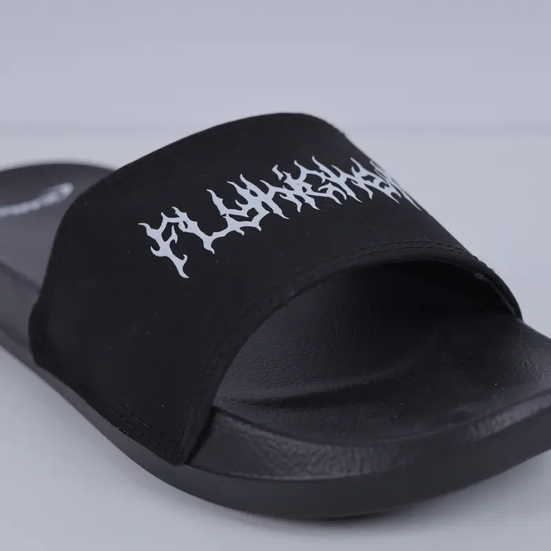 Icarus footwear - flyhigher | sandal slop pria wanita unisex sendal slop slippers  men Shoes Black Selop 2