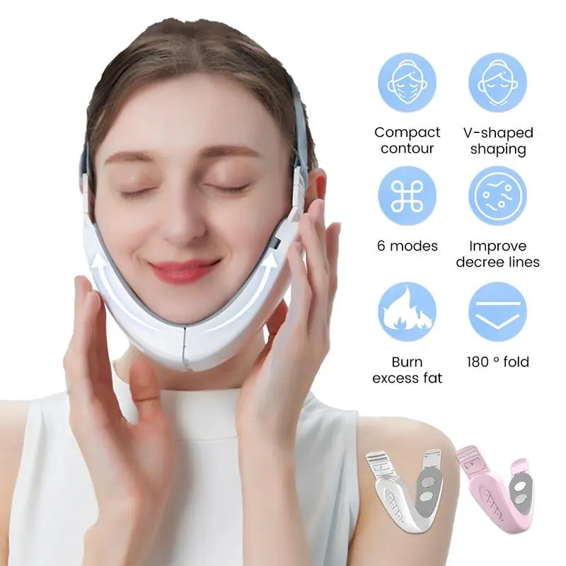 Portable V-shaped Instrument and Tightening Intelligent Face Lifting Chin Facial Massager