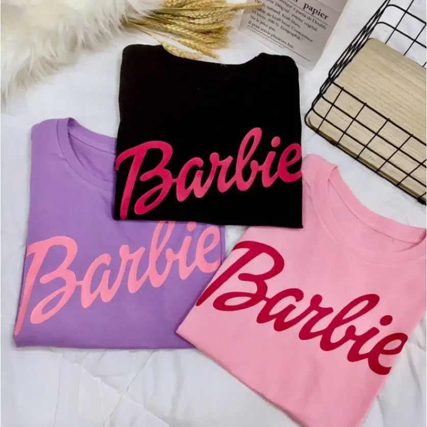 Movie Barbie Tshirt Harajuku Unisex Tee Cosplay Shirt For Kid Adult Short Sleeve Top Casual Plus Size Mens Womens Tee Womenswear Lingerie Lady Streetwear Comfort Crewneck