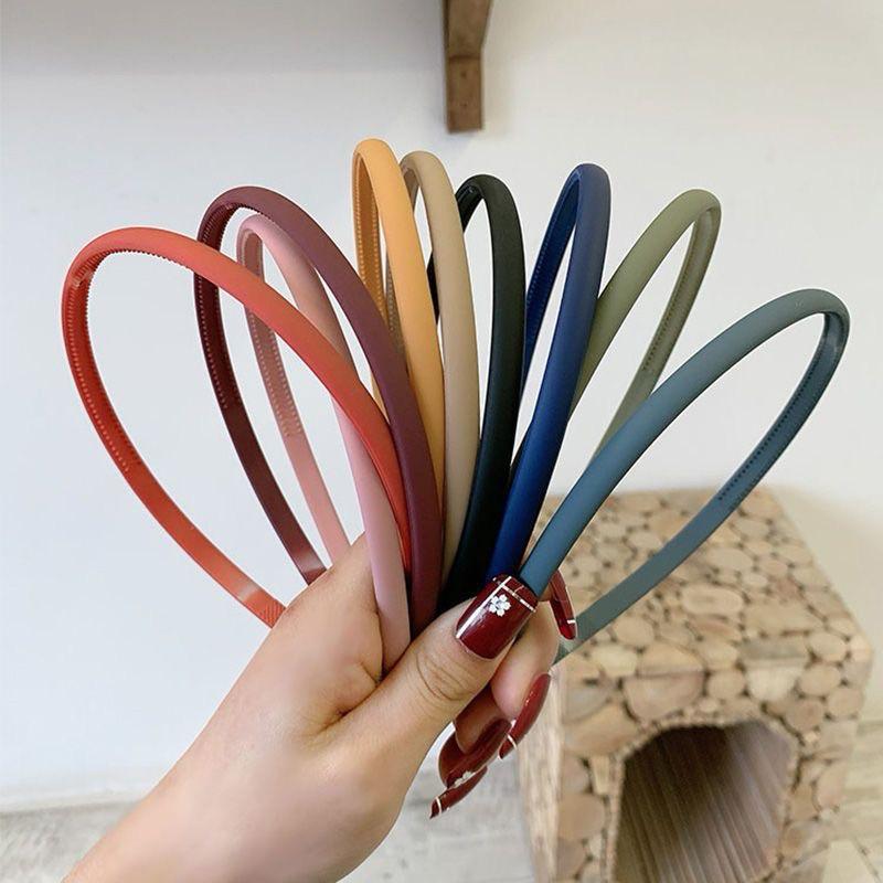 cài tóc màu sắc đơn giản băng đô tóc nhựa dẻo