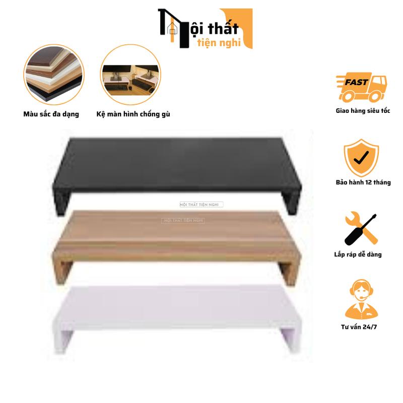 Kệ Để Màn Hình Máy Vi Tính, Laptop, Bàn Phím Chống Gù Lưng...Kệ gỗ thông minh