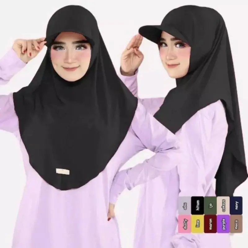 HIJAB INSTAN SPORT Topi/KRUDUNG OLAHRAGA Topi/JILBAB SPORTY TOPY BAHAN JERSY Cantik Muslim Kerudung Pad Bergo