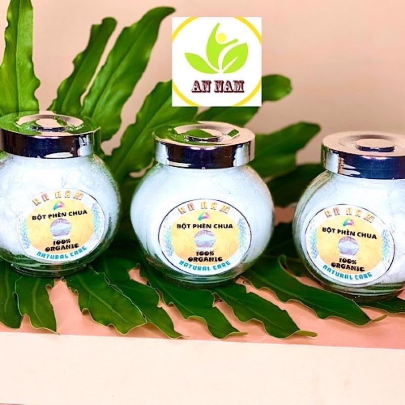 Phèn chua khử mùi hôi nách hôi chân lọ 150gr, phèn chua chưng cất ngăn giảm mồ hôi chân hôi nách An Nam làm đẹp chínhãng