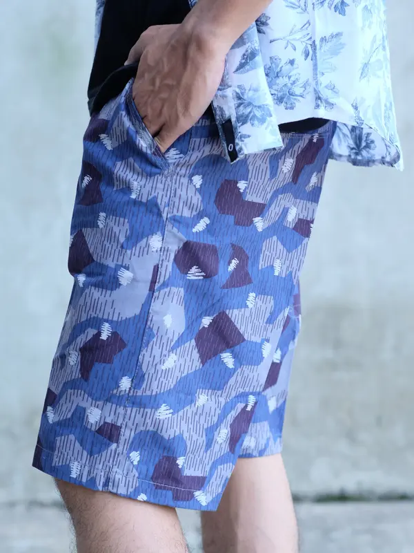 Celana Pendek Pria Chino Motif Amico Shorts Katun 4