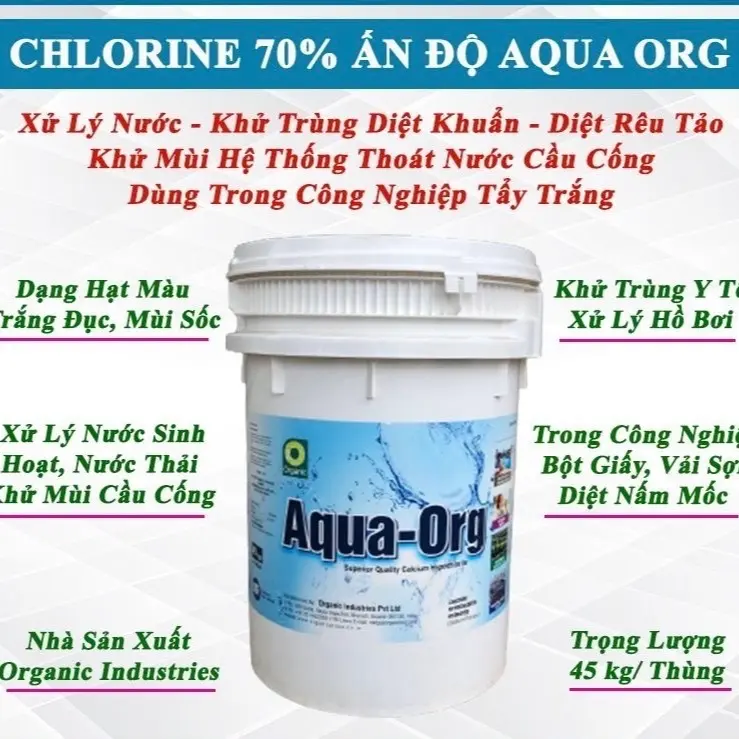 Bột Clorin Tẩy Rong Rêu Xử Lý Nước Hồ Bơi - Làm Sạch Hiệu Quả