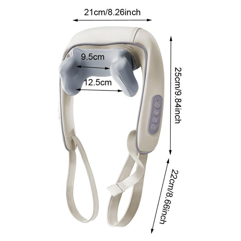 Neck & Shoulder Massager 3D Anthropomorphic Kneading Heating USB Rechargeable Electric Wireless Trapezius Muscle Cervical Massager For Neck, Back, Waist, Leg Massage, Stocking Fillers Gift 2