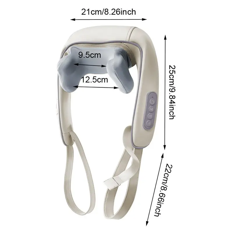 Neck & Shoulder Massager 3D Anthropomorphic Kneading Heating USB Rechargeable Electric Wireless Trapezius Muscle Cervical Massager For Neck, Back, Waist, Leg Massage, Stocking Fillers Gift 1