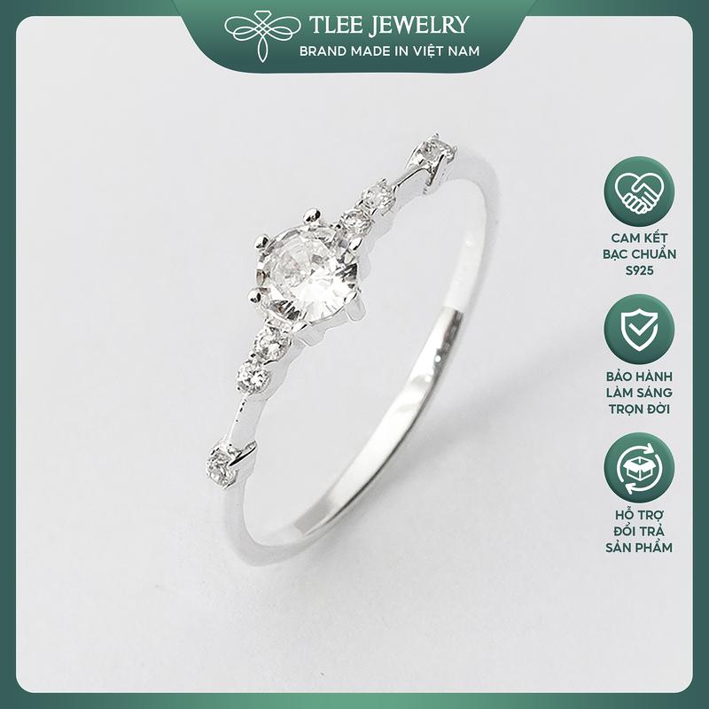Nhẫn bạc nữ TLEE Snow Princess Nor nạm đá lấp lánh TLEE JEWELRY A0163