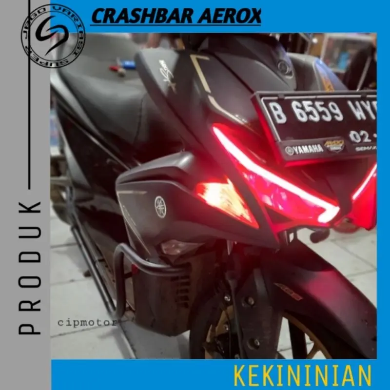 COD Crashbar Tubular Aerox Lama Aerox New Connected Pelindung Body Plus Breket Dudukan Lampu Tembak Presisi Awet Kuat 4
