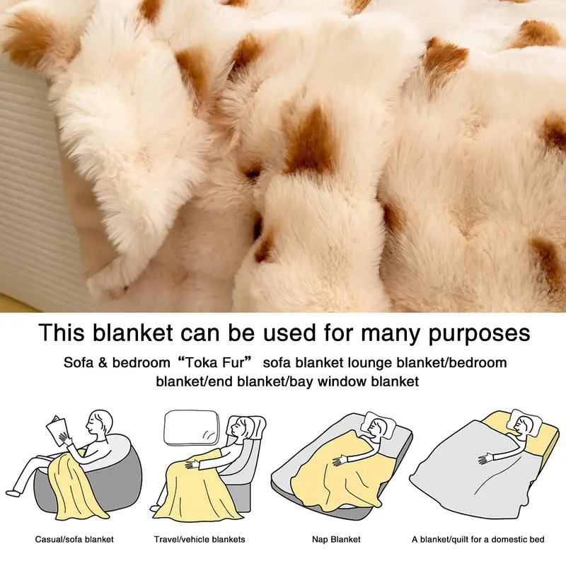 Soft Warm Blanket, 1 Count Comfortable Throw Blanket, Warm Napping Blanket for Home Office Travel Camping School Dormitory 6