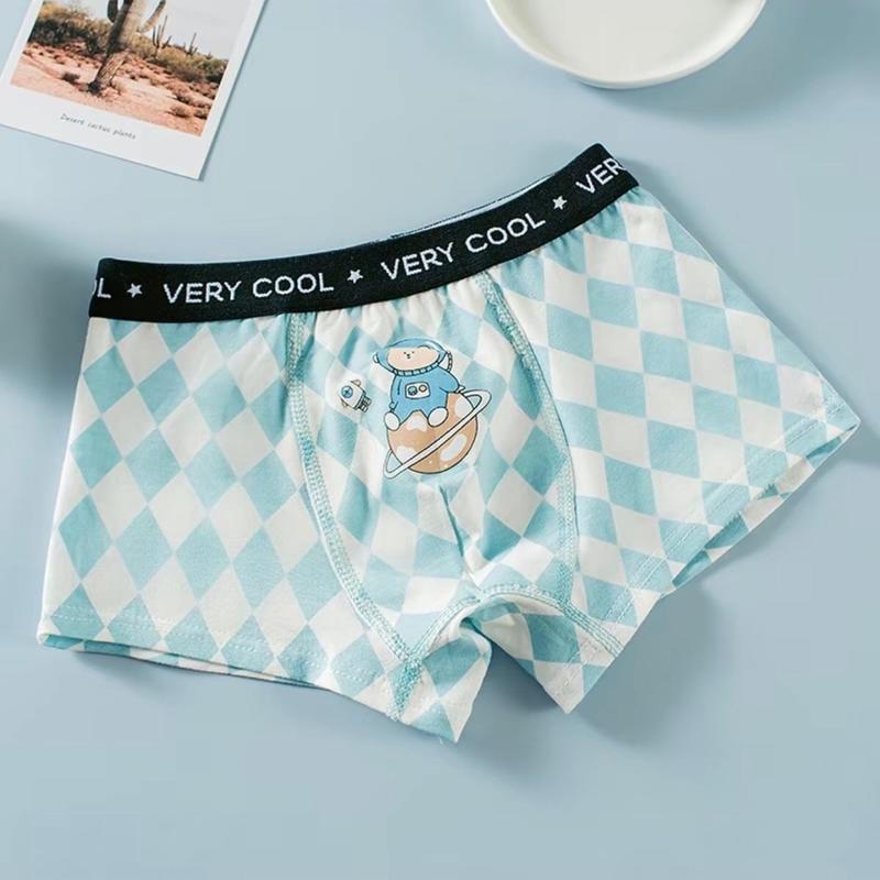 (Khủng Long -phi hành gia)Sét 4 quần lót  quần Chip đùi bé trai ,quần Chip cao cấp,quần sip cho bé trai cotton mềm ,co giãn,nhiều màu ,hoạ tiết dễ thương 2