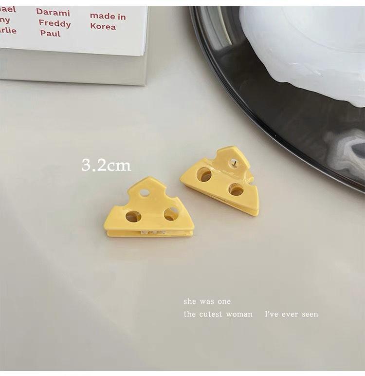 Kẹp Tóc, Dòng Phô Mai Dễ Thương, 3 Cái, Kẹp Tóc Mini Vui Nhộn Kẹp Tóc Bang Hoạt Hình Dễ Thương, Kẹp Bên 5