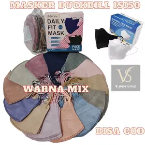 (PAKET 6BOX MASKER) DAPAT 6 BOX MASKER DUCKBILL ISI50 3LAPIS