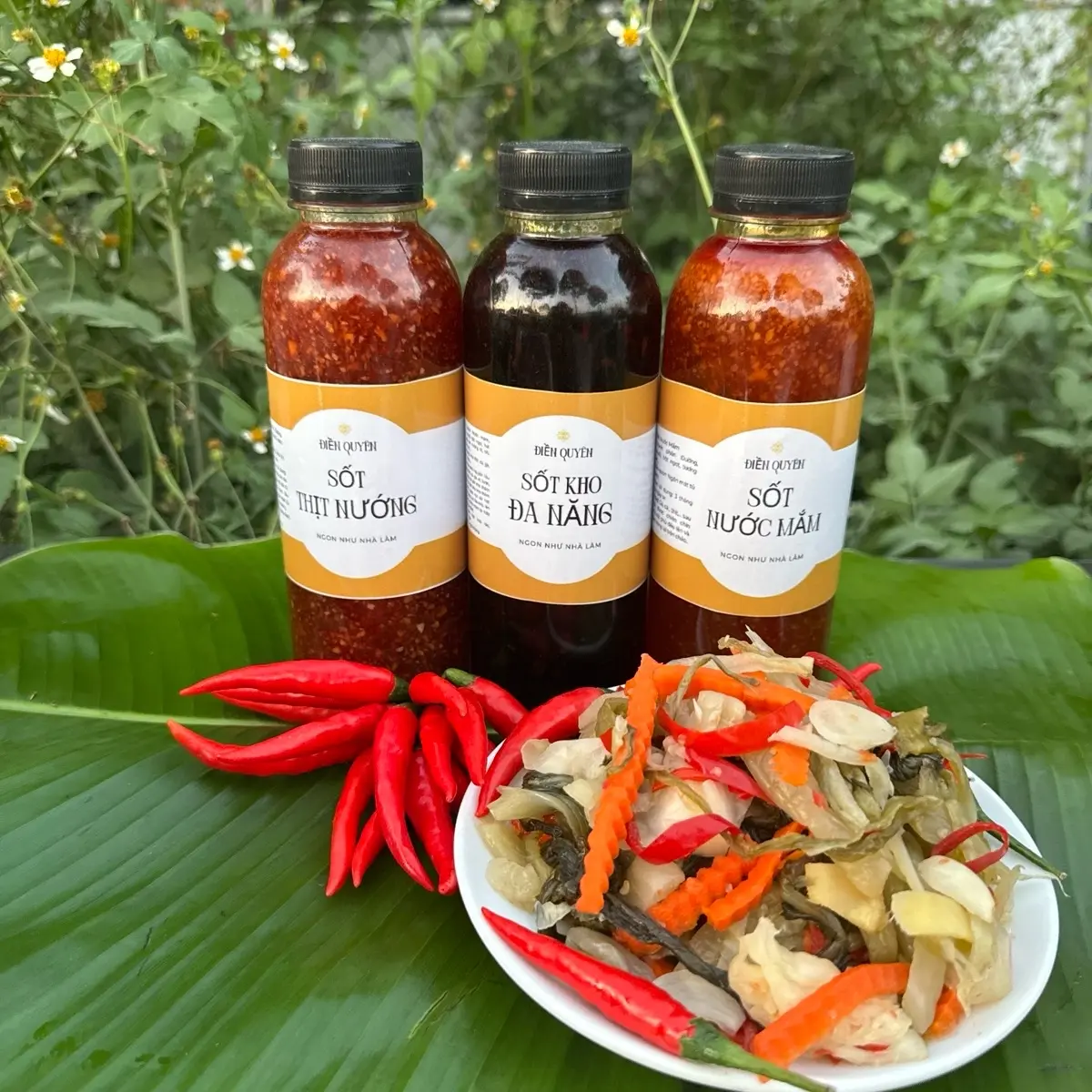 [DEAL TỐT] combo 3 chai( 500ml sốt kho đa năng+500ml sốt thịt nướng+500ml sốt nước mắm)