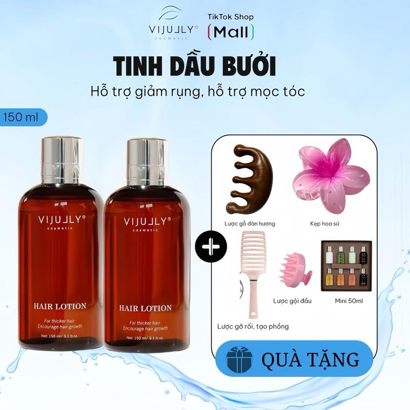 Xịt Tinh Dầu Bưởi Vijully - Hỗ trợ Giảm rụng tóc, hỗ trợ mọc tóc con nhiều & dài tóc - Dưỡng Tóc Chăm Sóc Tóc Cho Bé Nữ xit  duong giam rung xịt tóc xịt mọc tóc