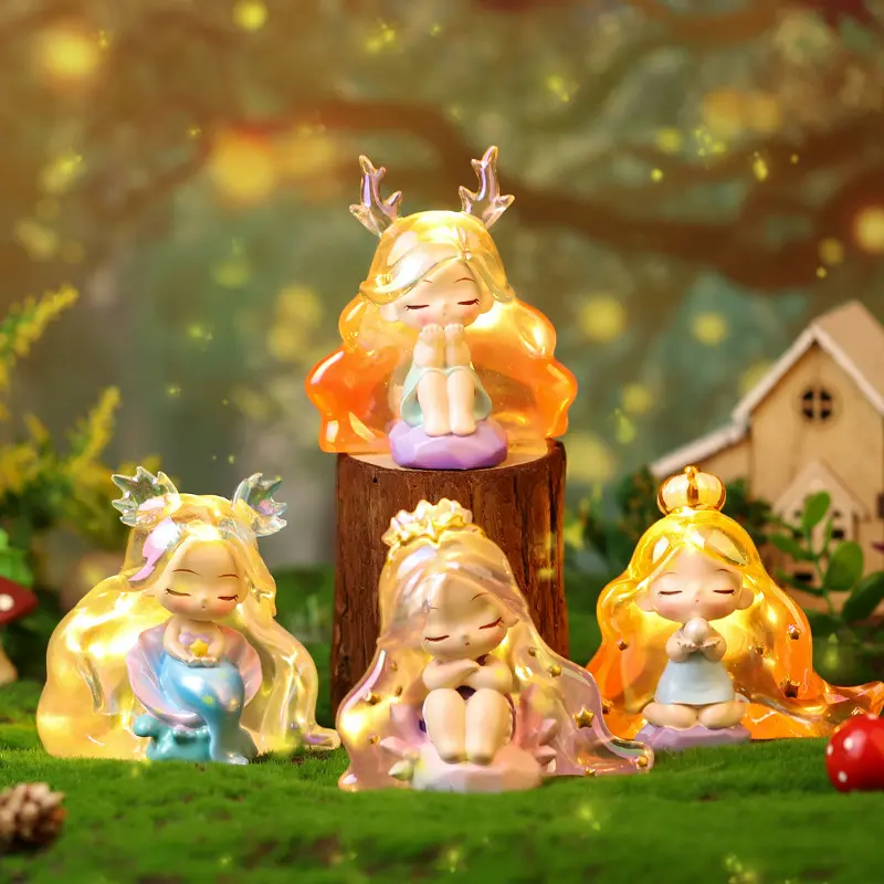 Blindbox Daydream Spirit & Hồ ly KunLun - Mô hình nàng tiên và Hồ có 9 đuôi đèn phát sáng dùng để trang trí, sưu tập