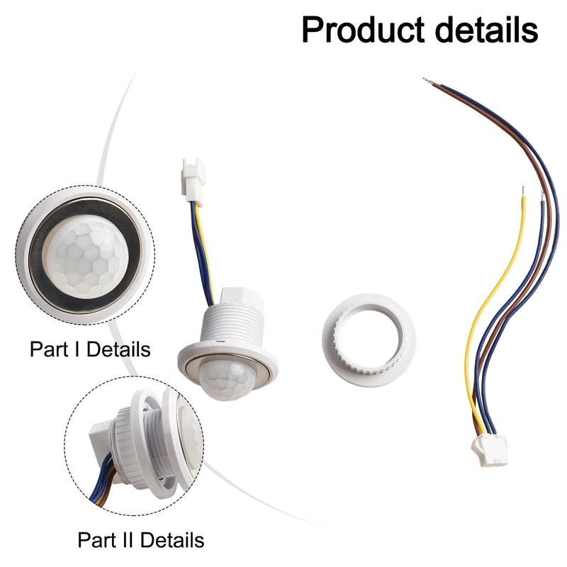 1Pcs  Adjustable PIR Detector Infrared Motion Sensor Switch AC110-240V 2