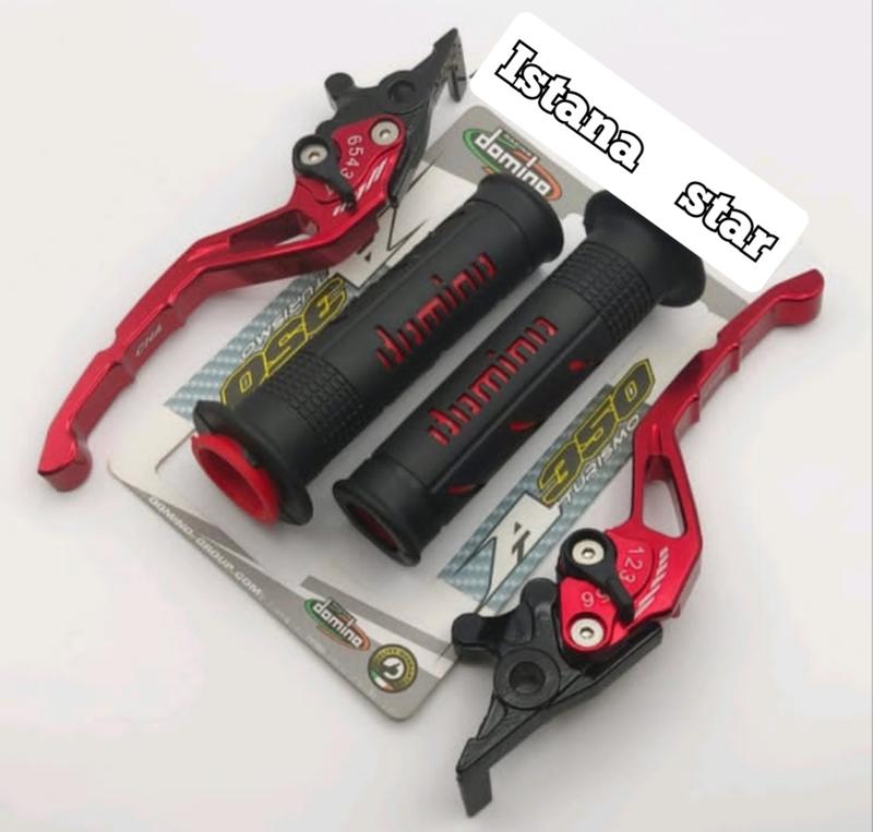[PROMO] Handle REM dan KOPLING Stelan Variasi Motor FULL CNC Yamaha Vixion Old New RX King Scorpio Xabre R15 V3 New - MERAH HARGA 1 PAKET 2