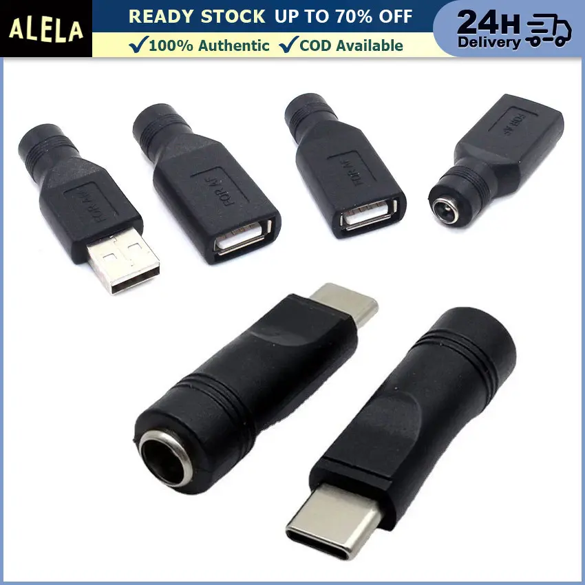 Adapter Power Type-C / Micro USB Male To Jack DC Female Konektor ...
