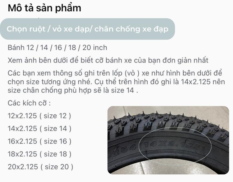 Bánh phụ xe đạp trẻ em có đèn LED sáng, Decal (gồm cả bộ 2 bánh + chân sắt) - Size 12-16-18-20inch gắn xe đạp - Đồ Chơi 8