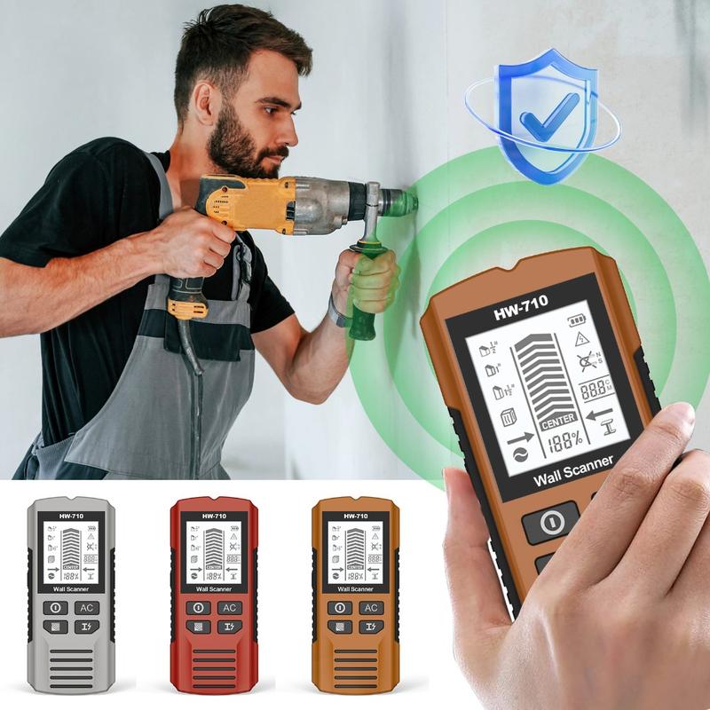 Portable 5 In 1 Wire Pipe Power Scanner Handheld Precise Positioning Instrument Wall Metal Detector Smart Sensor Multifunctional Stud Finder Tool 1