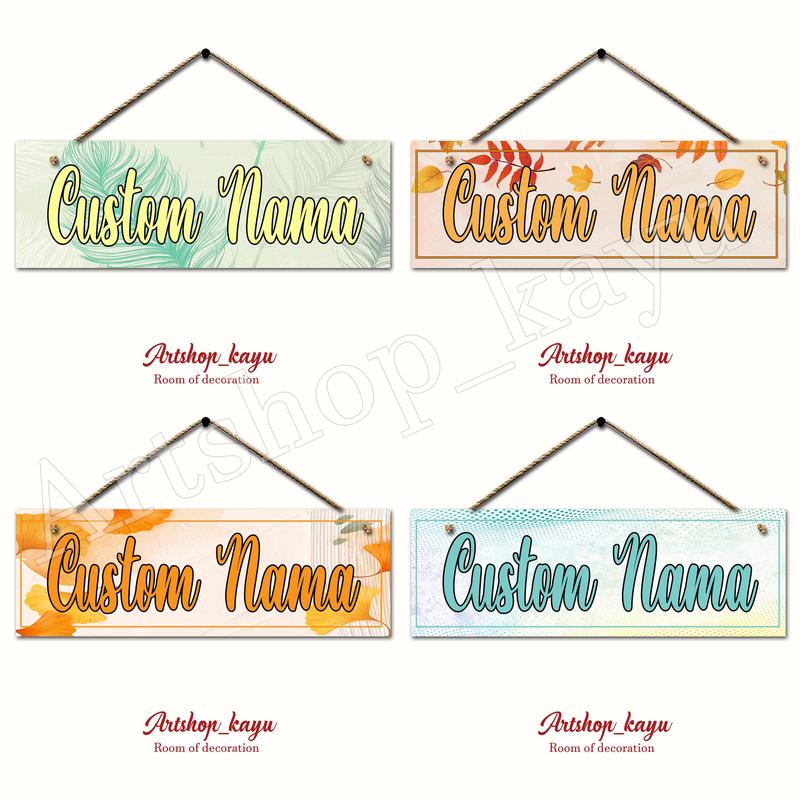 Product Introduction of Hiasan Dinding Aesthetic custom Nama walldecor pajangan Pintu Kertas 15