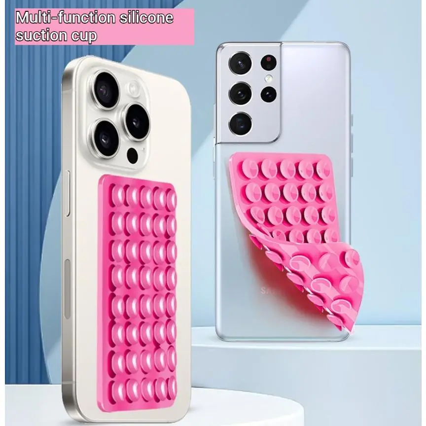 Mobile Phone Sucker, Multifunctional Silicone Double-Side Paste, Suction Phone Case Holder, Adhesive Sucker, Square Sucker, Adhesive Sticker, Non-Slip, Buy 1 Get 1 Discount