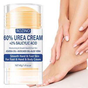 尿素60%ハンド＆フットクリーム、乾燥肌やひび割れの肌に保湿する手・足用クリーム、男女兼用の栄養補給フットケア製品