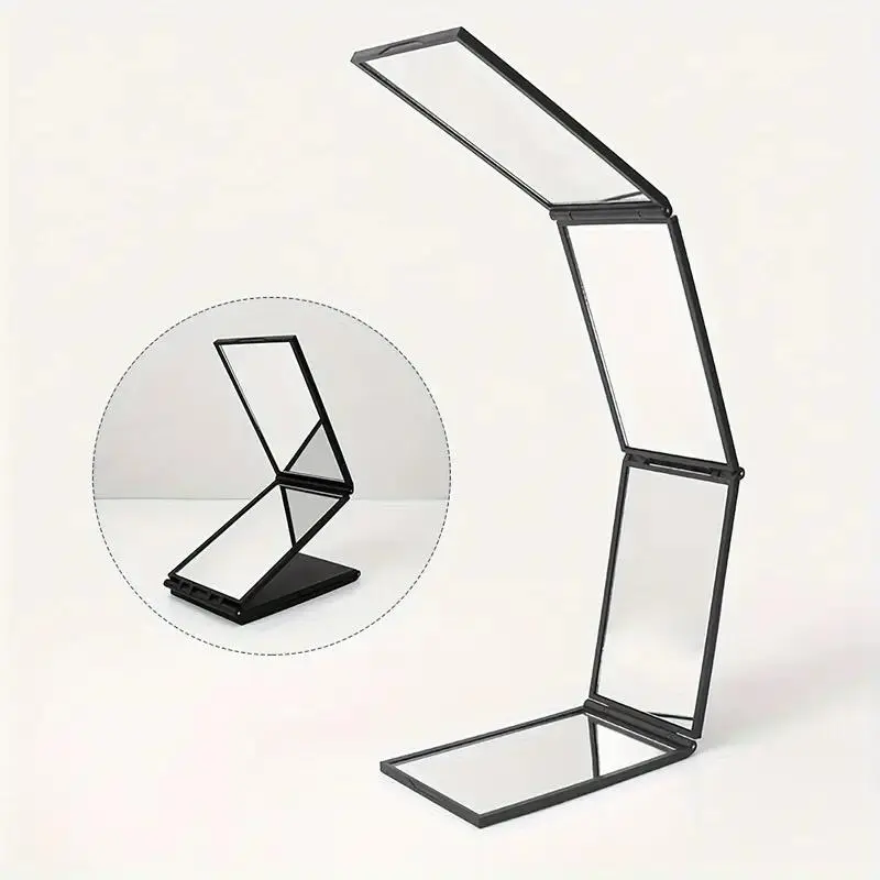 Portable 4 in 1 Foldable Makeup Mirror, Multi-angle Handheld Mirror, Multifunctional Makeup Mirror for Home and Travel, Room Decor, Frame