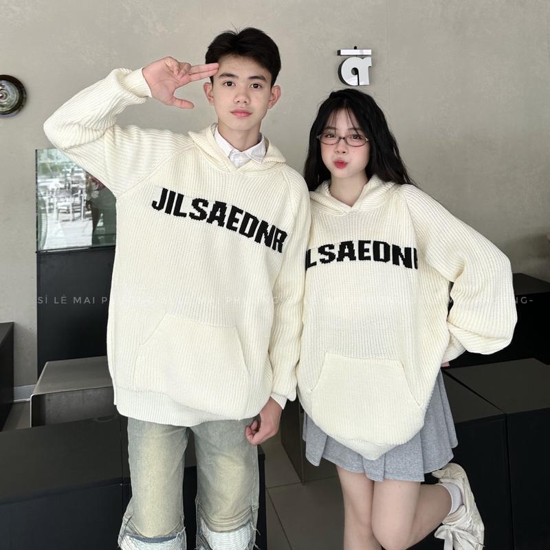 Áo Hoodie Len Nam Nữ Chữ Thêu  hot 2025