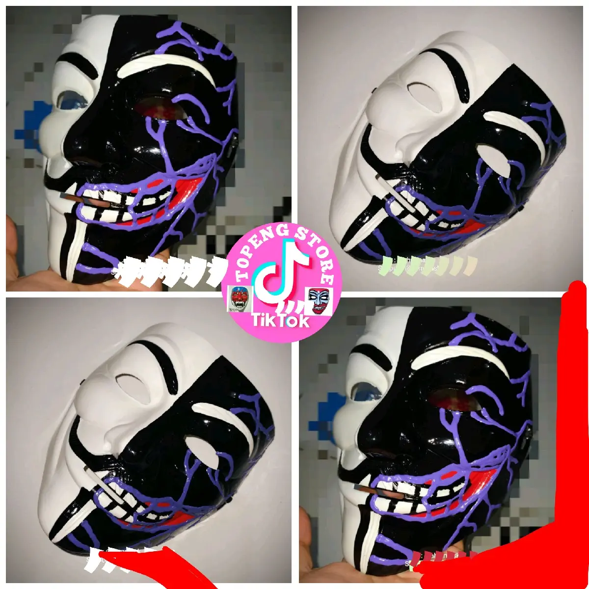 topeng hacker lava boy part 2 Festival Halloween Plastik Remaja