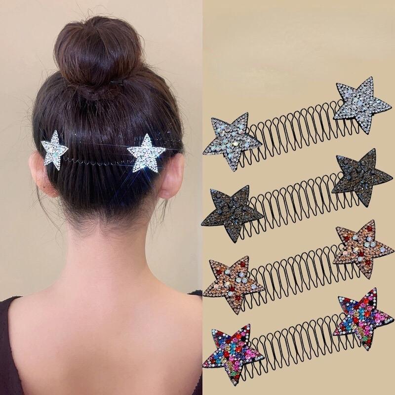 Lược Cài Tóc Hình Ngôi Sao Đính Đá Thời Trang Hàn Quốc