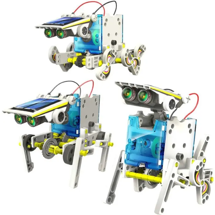13 in 1 Transforming Solar Robot Science and Education DIY Toys Kids Anak Bergerak Mainan Plastik